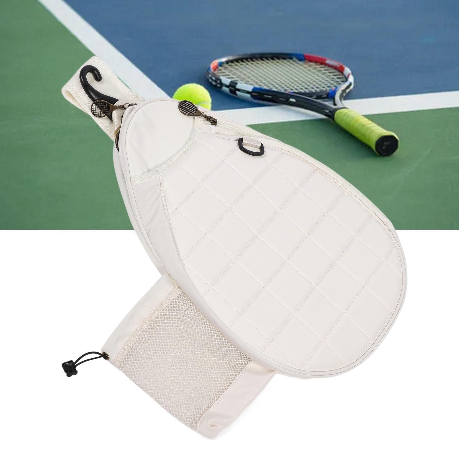 Ejoyous Borsa da Tennis, Borsa da Tennis Borsa per Racchetta da Tennis Zaino da Tennis Leggero Borsa a Tracolla Imbottitura in Schiuma di Grande capacità Pagaia per Pickleball
