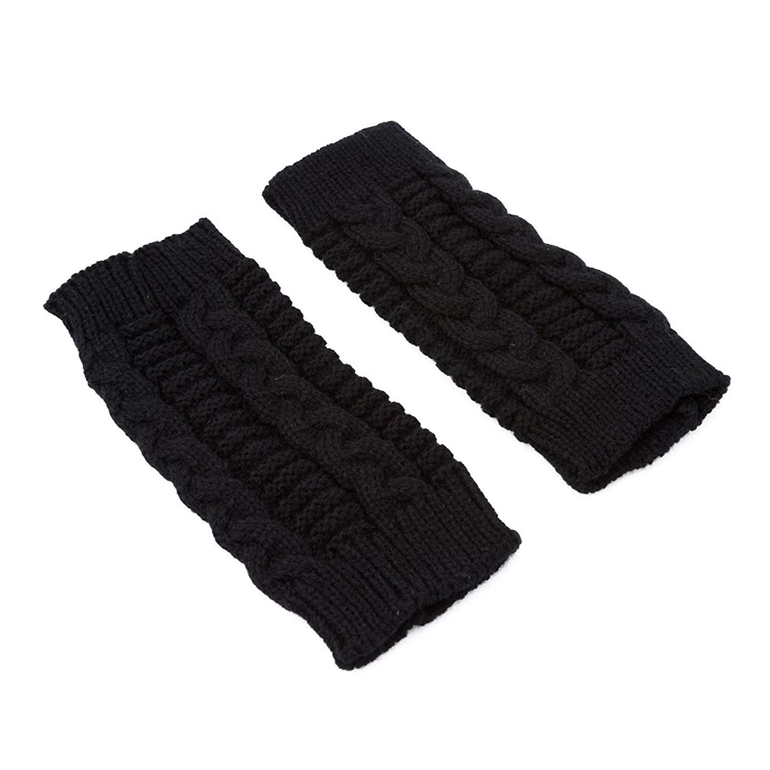 Unisex-Dorosłe Rękawiczki Dzianinowe Rękawiczki Zimowe Ocieplacze Na Ręce Solidne Damskie Proste Efektowne Kolory Outdoor Winter Warm Rękawiczki Bez Palców/Colour/8#