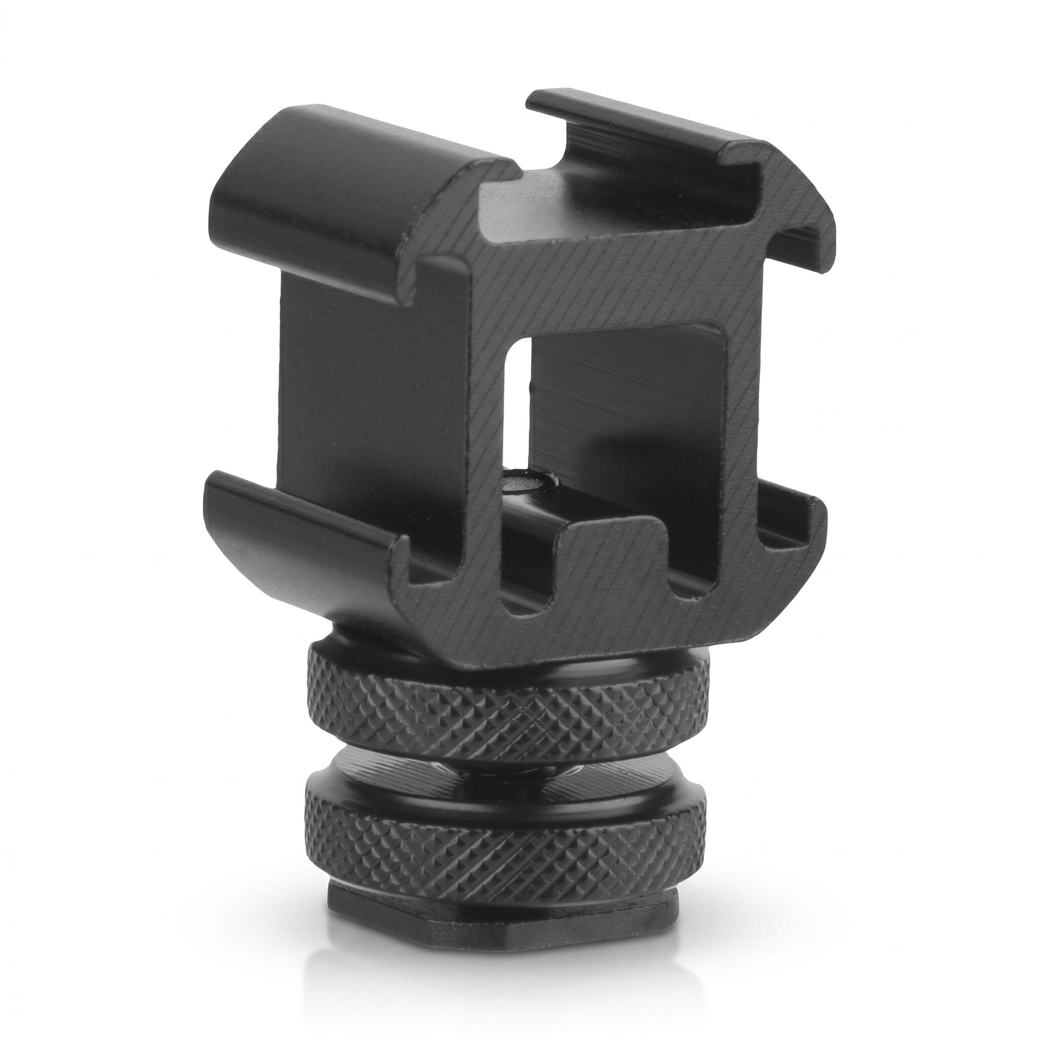 Triple Hot Shoe Base Mount Adapter for Camera - Extendable Multi-Function Bracket Holder for Microphone LED Light Monitor Video Light Studio Equipment