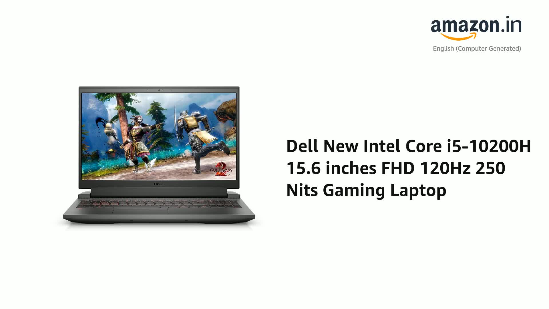 DELL New Intel Core i5-10200H 15.6 inches(39.6cm) FHD 120Hz 250