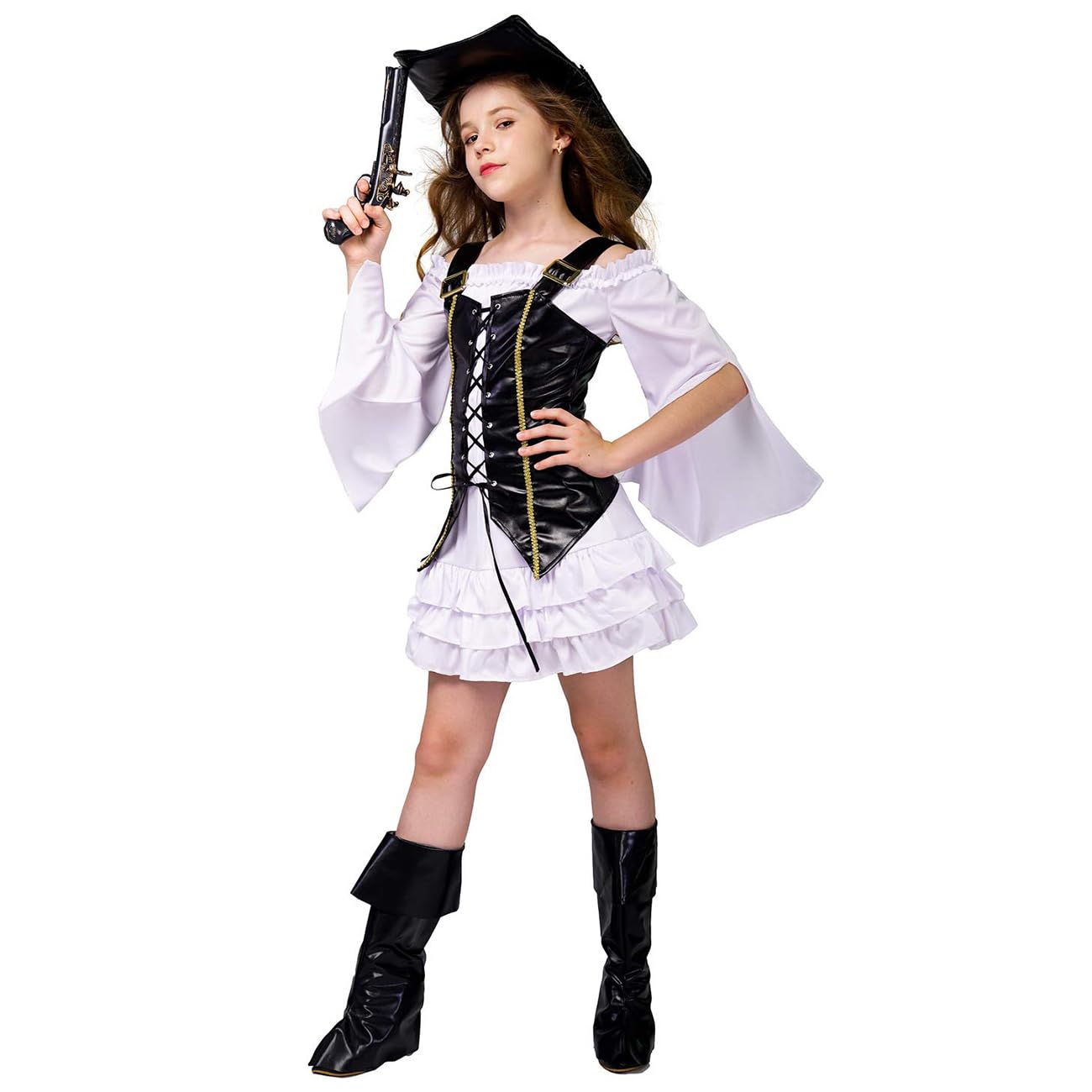 Costume da Pirata Cool per Ragazze di Lusso