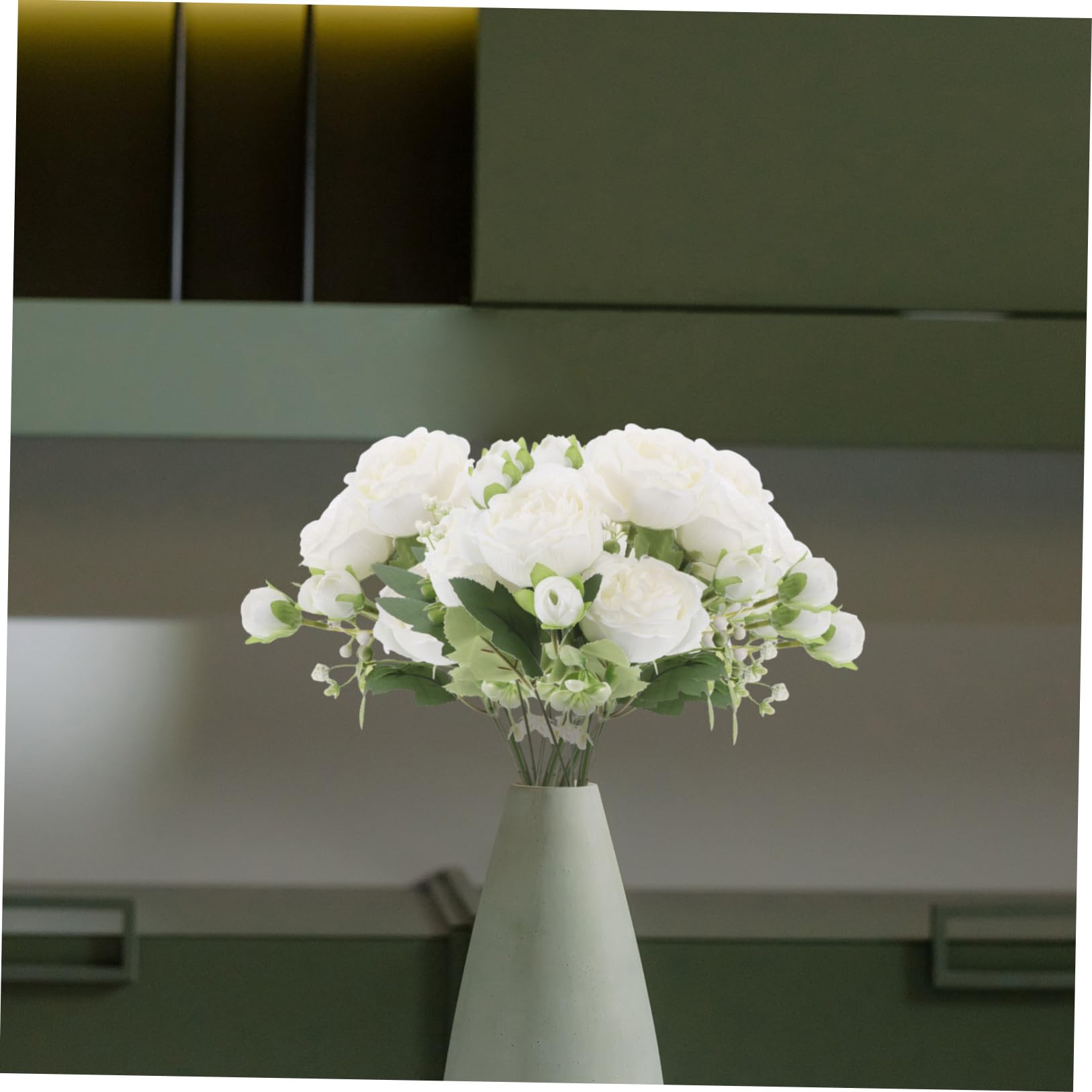 10 Stück Künstliche Pfingstrosen aus Seide in Weiß Langlebige und Realistische Blumensträuße zur Dekoration im Zuhause und Bauernhaus