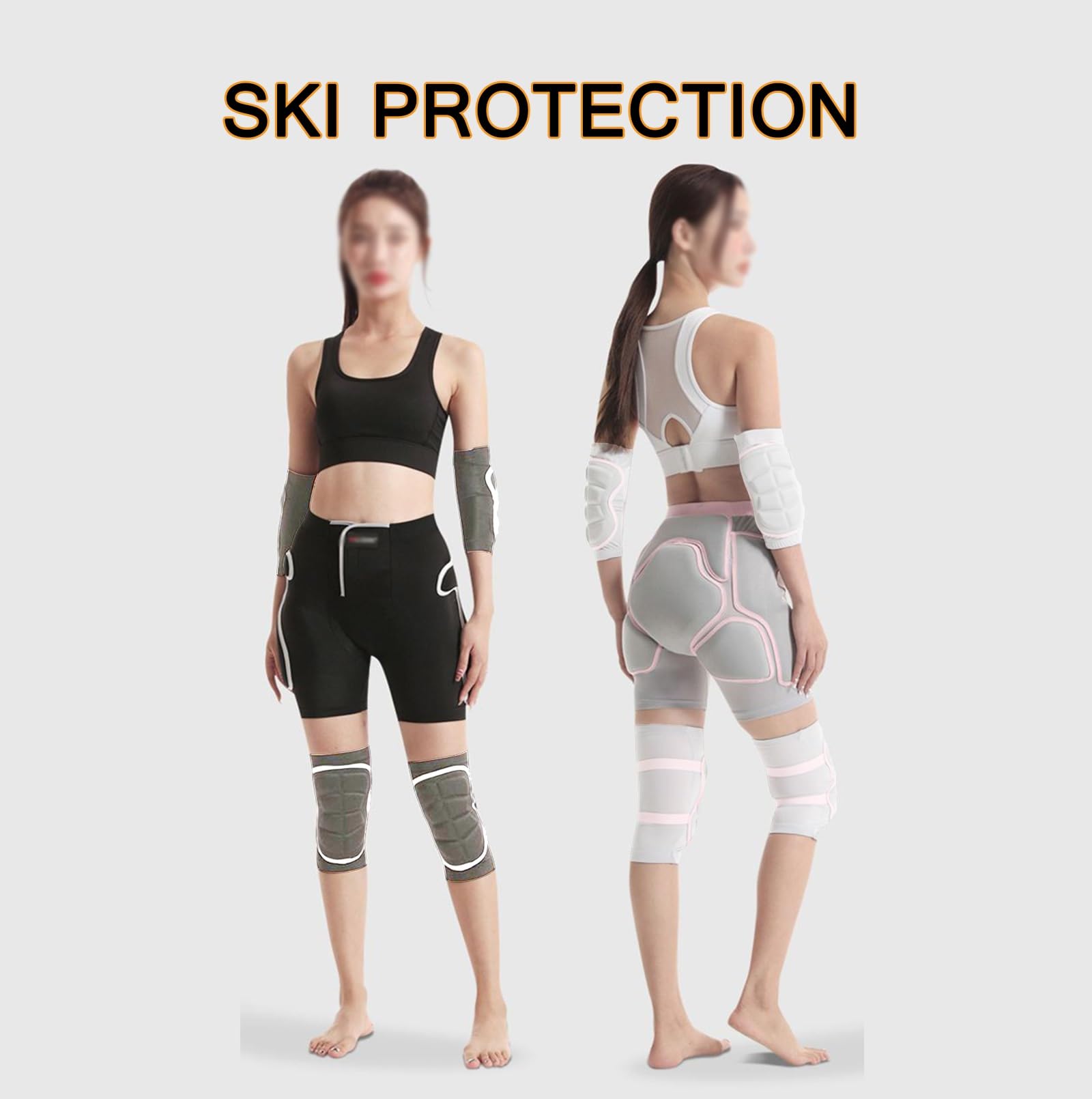 Shorts Rembourrés pour le Vélo Short À Coussinets Protection EVA Short D'impact pour Snowboard pour Ski Snowboard Skateboard Hommes Femmes Jeunes Enfants