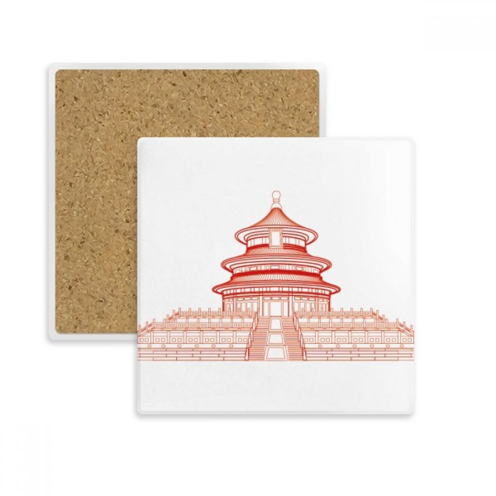 Chine Coaster Temple du Ciel rouge le cadeau culturel et absorbant idéal