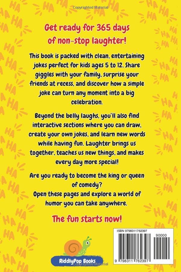 365 Jokes for Kids – The Complete Laugh-Out-Loud Collection: Squeaky-Clean Humor, Riddles, and Silly Puns for Kids (Ages 5–12) (KidsZone: Fun, Laughs & Learning)