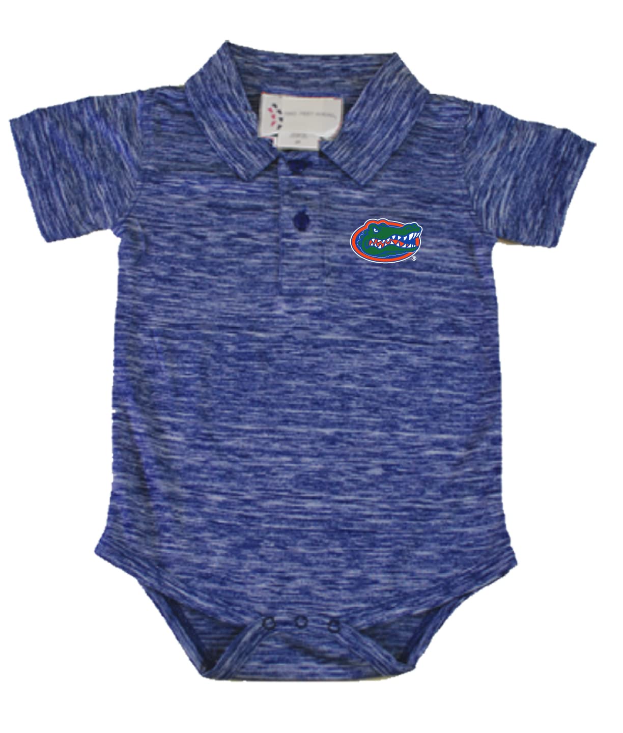 Two Feet Ahead Florida Gators Space Dye Short Sleeve Golf Polo Baby Bodysuit Creeper Newborn Infants (Florida Gators, 0-3 Months)
