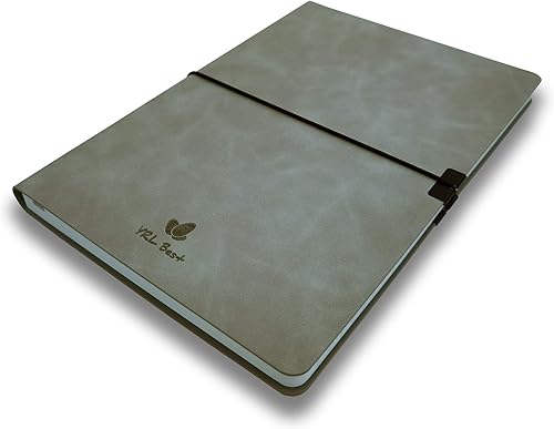 Miniatura 14 de Cuaderno de tapa blanda, cuadrícula de puntos/puntos, A5, 5.8 x 8.3 pulgadas, piel sintética de alta calidad, papel grueso cremoso, encuadernado