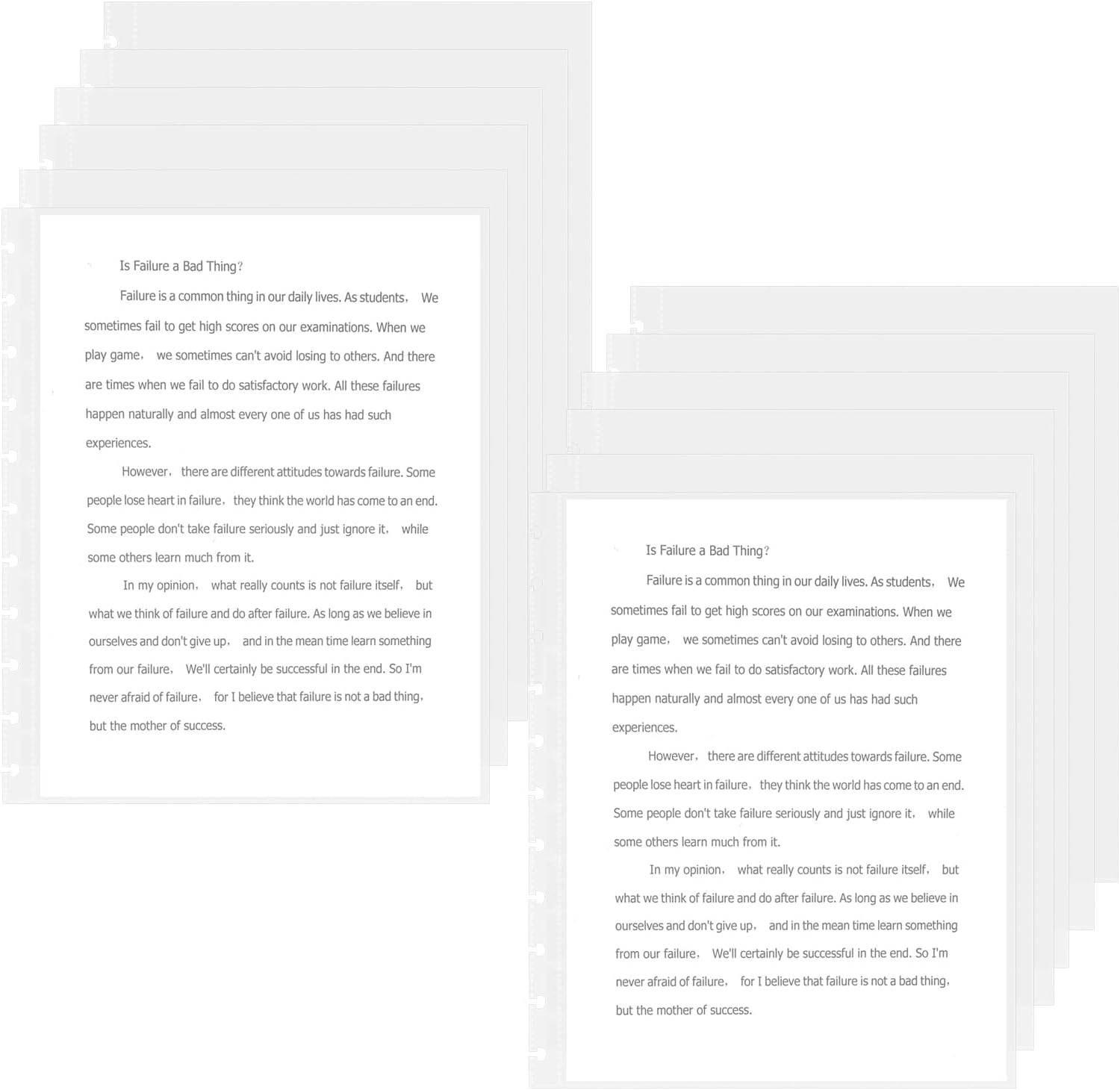 100 Piece Discbound Sheet Protectors Discbound Page Protector Letter Size Clear Plastic Page Protectors for Letter Size Discbound Binding Cover