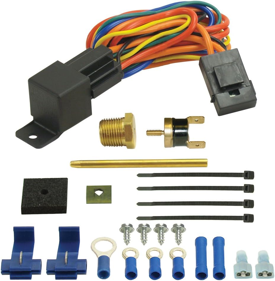 Derale 16735 180 Degree Farenheit Single Stage Electric Fan Controller , Black