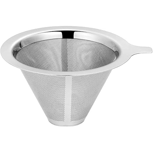 HASTHIP? Pour Over Coffee Filter, Coffee Dripper, Paperless Mess Stainless Steel Coffee Filter, Maker One to Two Cup Coffee, Keeping Nature Coffee Flavour, Easy to Use and Clean