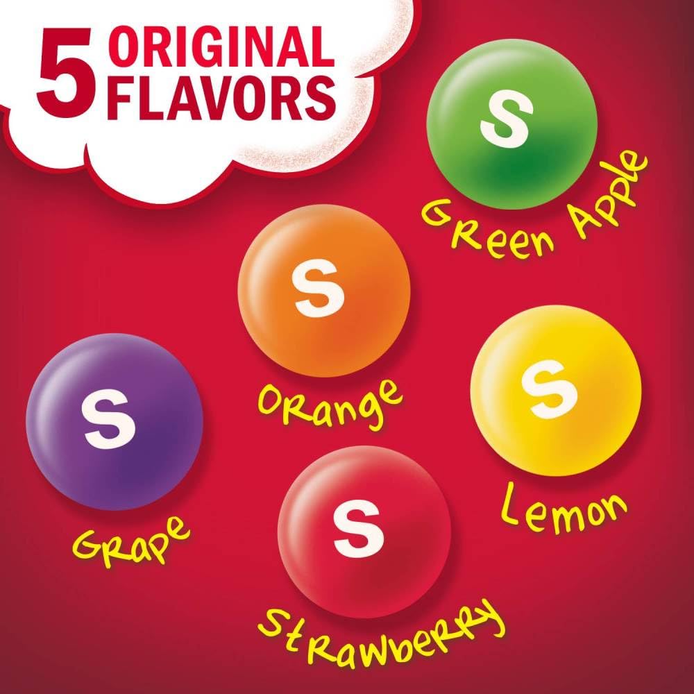 SKITTLES Original Littles Chewy Candy, tamaño compartido, tubo de 1.9 onzas (paquete de 24)