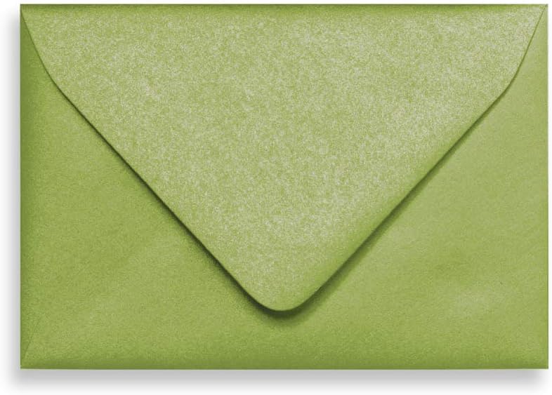 Moss A1 Euro Curved Flap Invitation Envelopes - Pack of 50