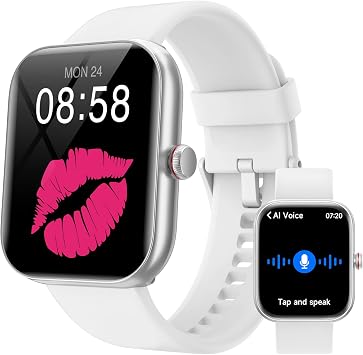 Fitness Tracker- [Alexa Built-in & Answer/Make Calls], 1.91" Smart Watch with Heart Rate/Blood Oxygen/Sleep Monitor, Step Counter Fitness Watch with 100 Sports Modes, IP68 Waterproof for iOS Android