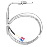Temperature Sensor Probe, K-Type Thermocouple Temperature Sensor Probe 90 Degree Elbow Temperature Sensor Stainless Steel Probe PT1/8 Thread with 1m / 3.3ft Cable,