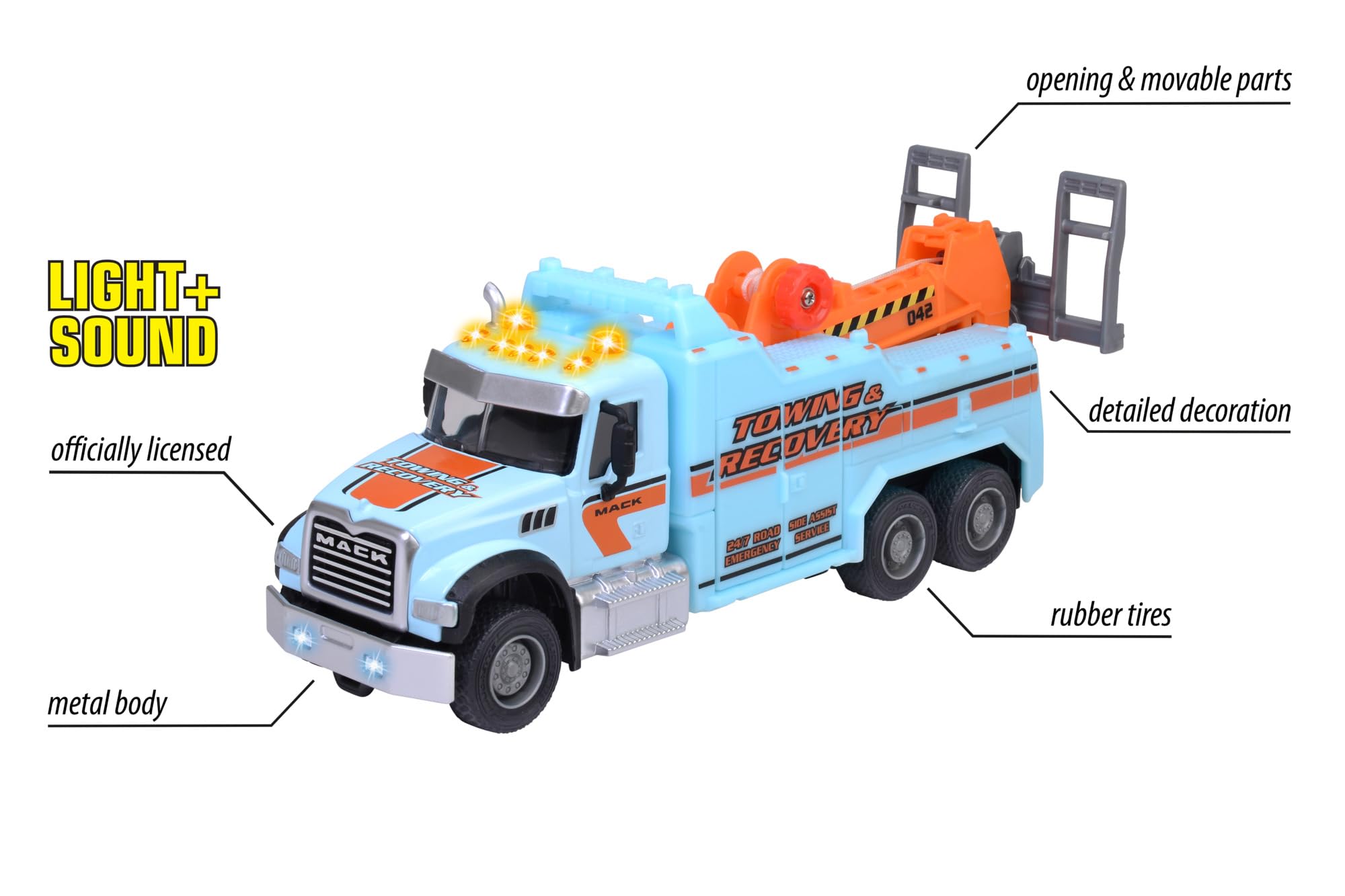 Amazon.com: Majorette Mack Granite Tow Truck 213743006 : Toys & Games