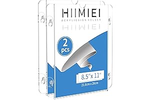 HIIMIEI Door Sign Holder, 8.5x11 Clear Acrylic Window Signage Display