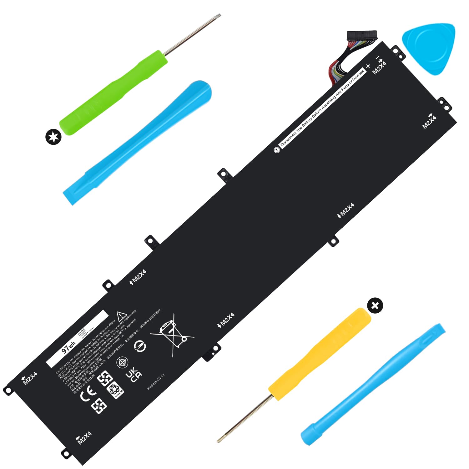 6GTPY Laptop Battery for Dell XPS 15 9550 9560 9570 7590 Inspiron 15 7500 7501 7590 7591 Vostro 7500 7590 i7-7700HQ 5D91C GPM03 4GVGH 1P6KD 5XJ28 5D91C 5041C D1545 D1645 D1745 97Wh
