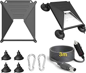 Suporte Teto Ventosa Carro Starlink Mini com Cabo 3m Fixação Segura Instalação Fácil Veicular Viagem Trailer Motorhome Barco Acessório Original Athenix Internet Satélite