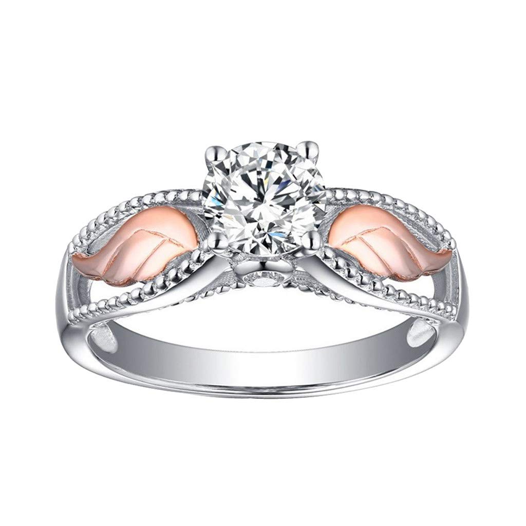 Nihewoo Women Jewelry Wedding Rings Crystal Birthstone Ring Engagement Rings 925 Sterling Silver Ring Girlfriend Rings