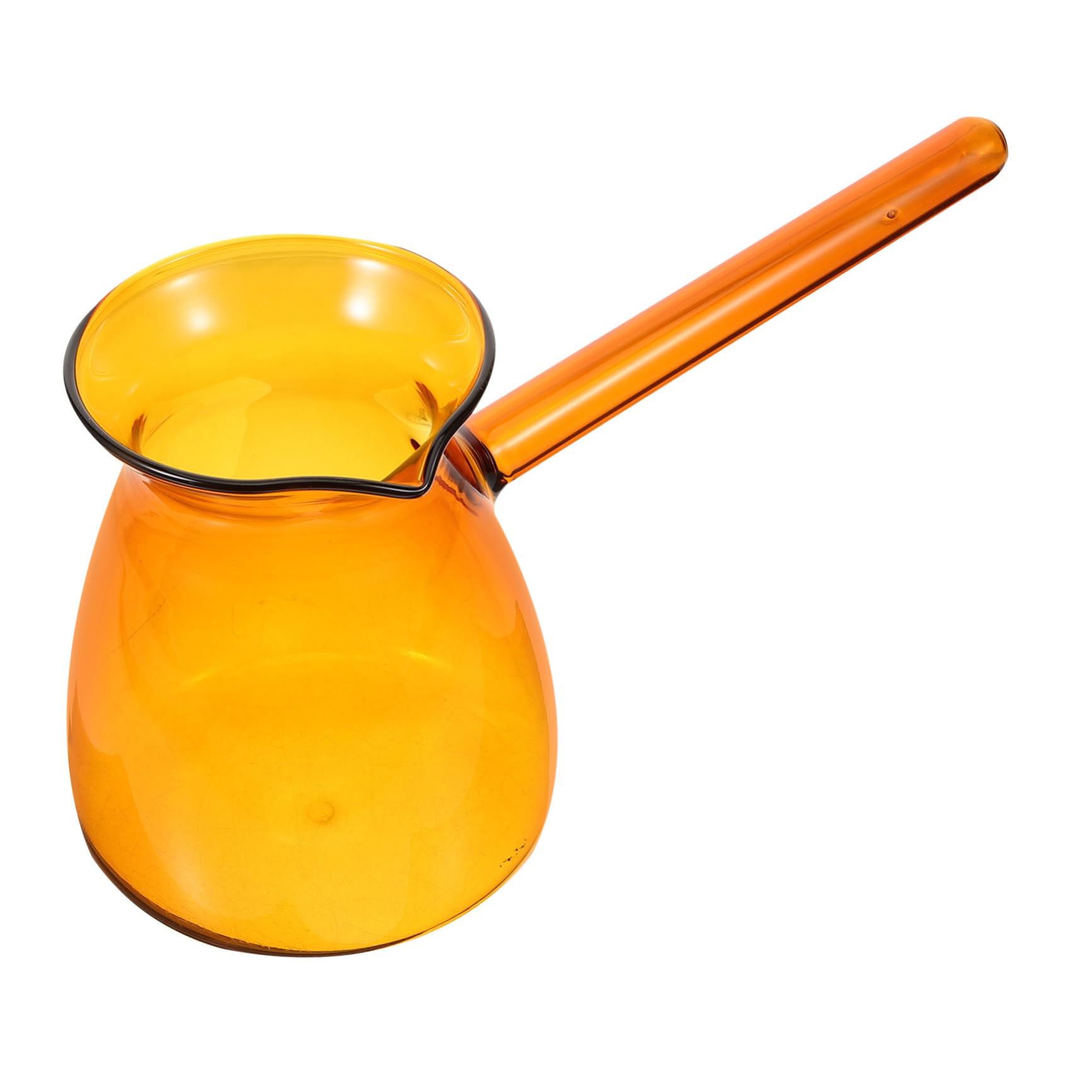 MUCKLILY Turkish Coffee Pot Heat Resistant Glass Kettle with Handle for Milk and Coffee Home Accessory for Tea Lovers and Party Drinks