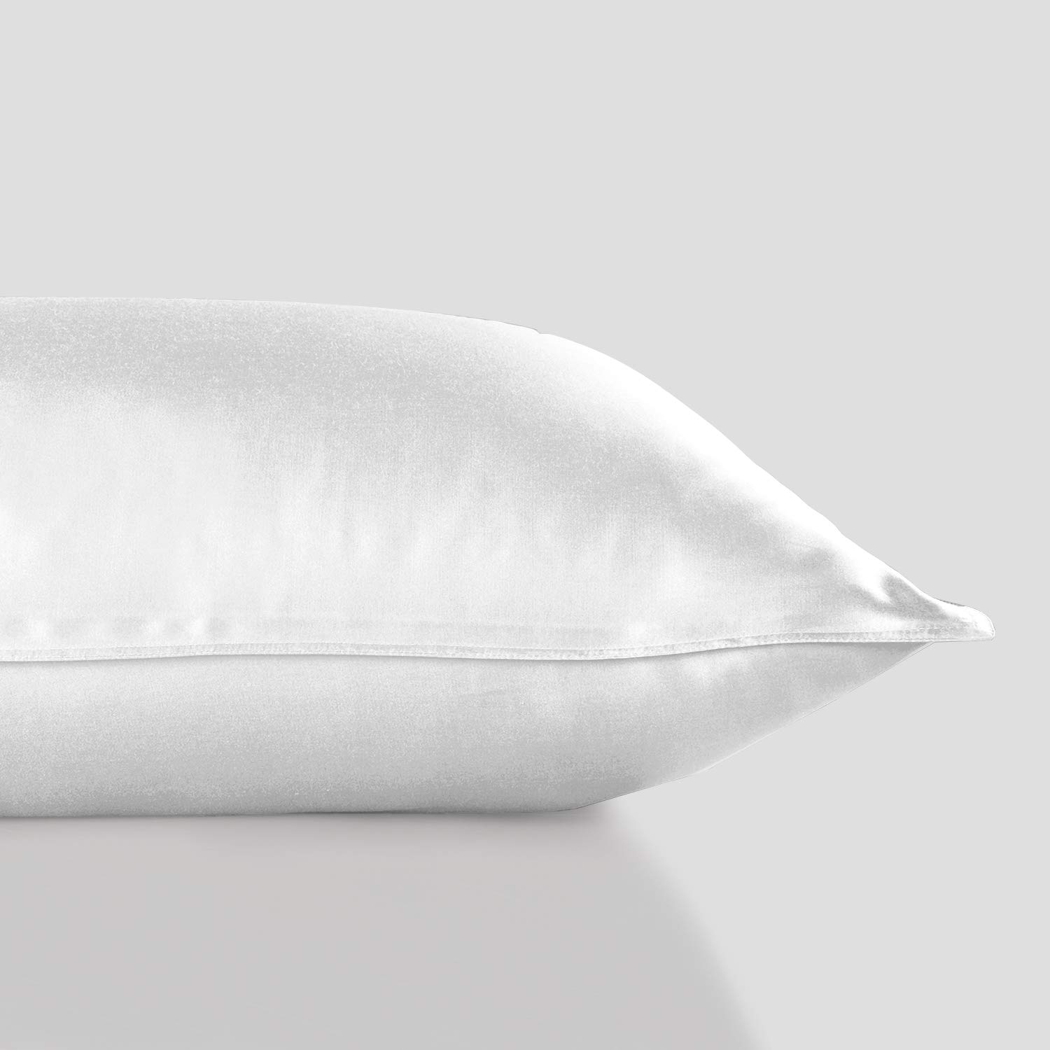 Fundas de Almohada de Seda 100% Morera Natural 20 Momme, Suaves y Cuidado de la Cabello Fundas de Seda para Almohadas 2 Piezas Blanco (50 * 75cm)