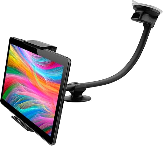 Support Voiture à Ventouse Pour écran CarPlay/GPS 7 à 10 Pouces - Rotation 360°, Fixation Tableau De Bord