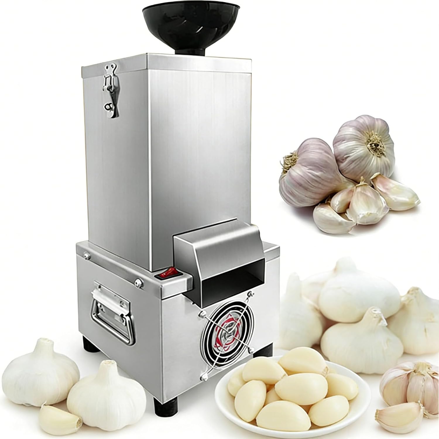 Electric Garlic Peeling Machine Garlic Peeler, Stainless Steel, 200w Garlic Peeling Tool Machine for Home Restaurant Barbecue Commercial, for Dry Garlic