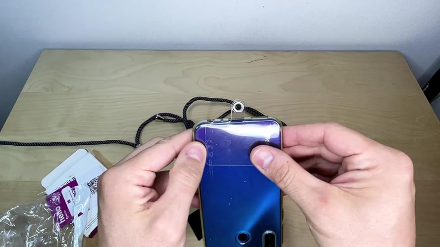 Cordino Per Cellulare Con Patch - 160cm, Universale, Portachiavi O Da Collo, Colore Arancione - Foto 3