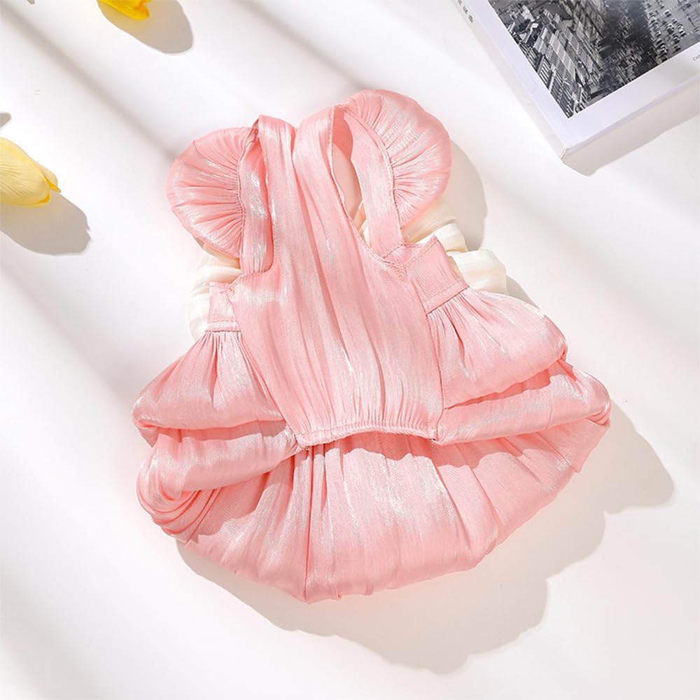 Vestito da Principessa per Cani di Piccola Taglia e Gatti Abito Estivo con Gonna Tutu (Rosa M)