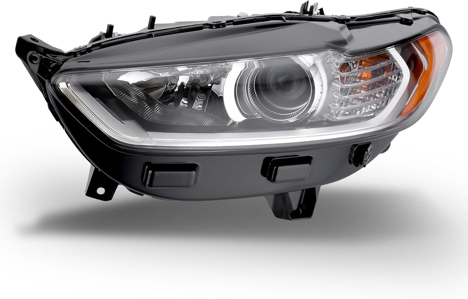 Headlights Assembly w/bulbs Compatible with 2013-2016 Ford Fusion,Headlamp Driver Side Replacement FO2502304 DS7Z-13008-B Left Driver Side