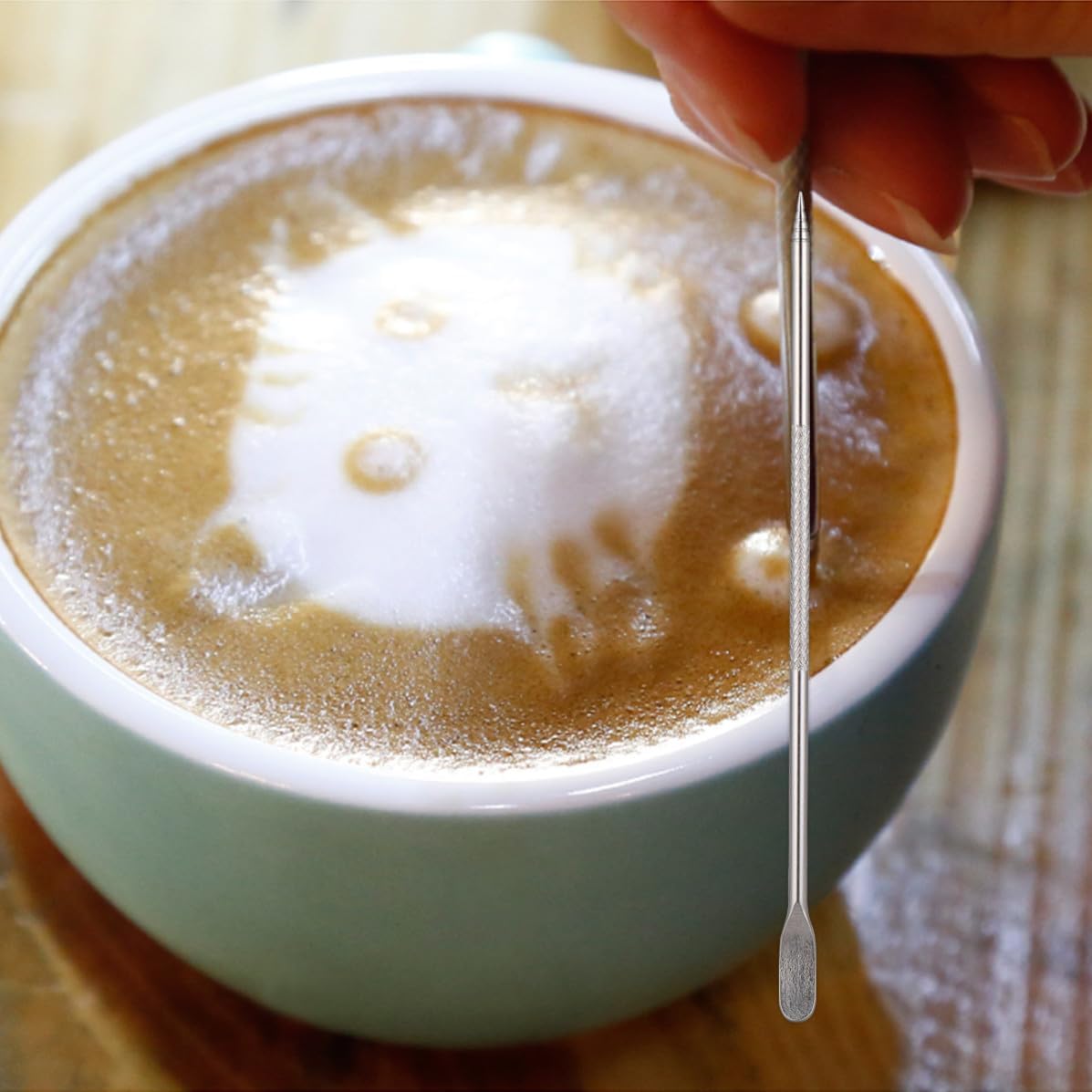 Stainless Steel Milk Frothing Pitcher Latte Art Pen with Ml