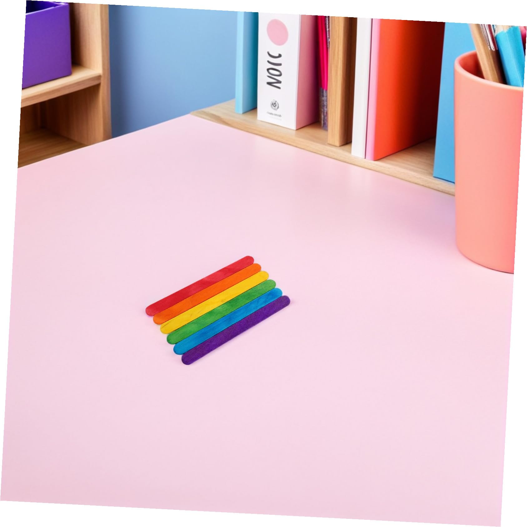 UKCOCO 500piezas Palitos De Helado De Madera Palitos De Colores Para Manualidades Por Paquete Para Proyectos De Arte y Manualidades Escuela o Casa