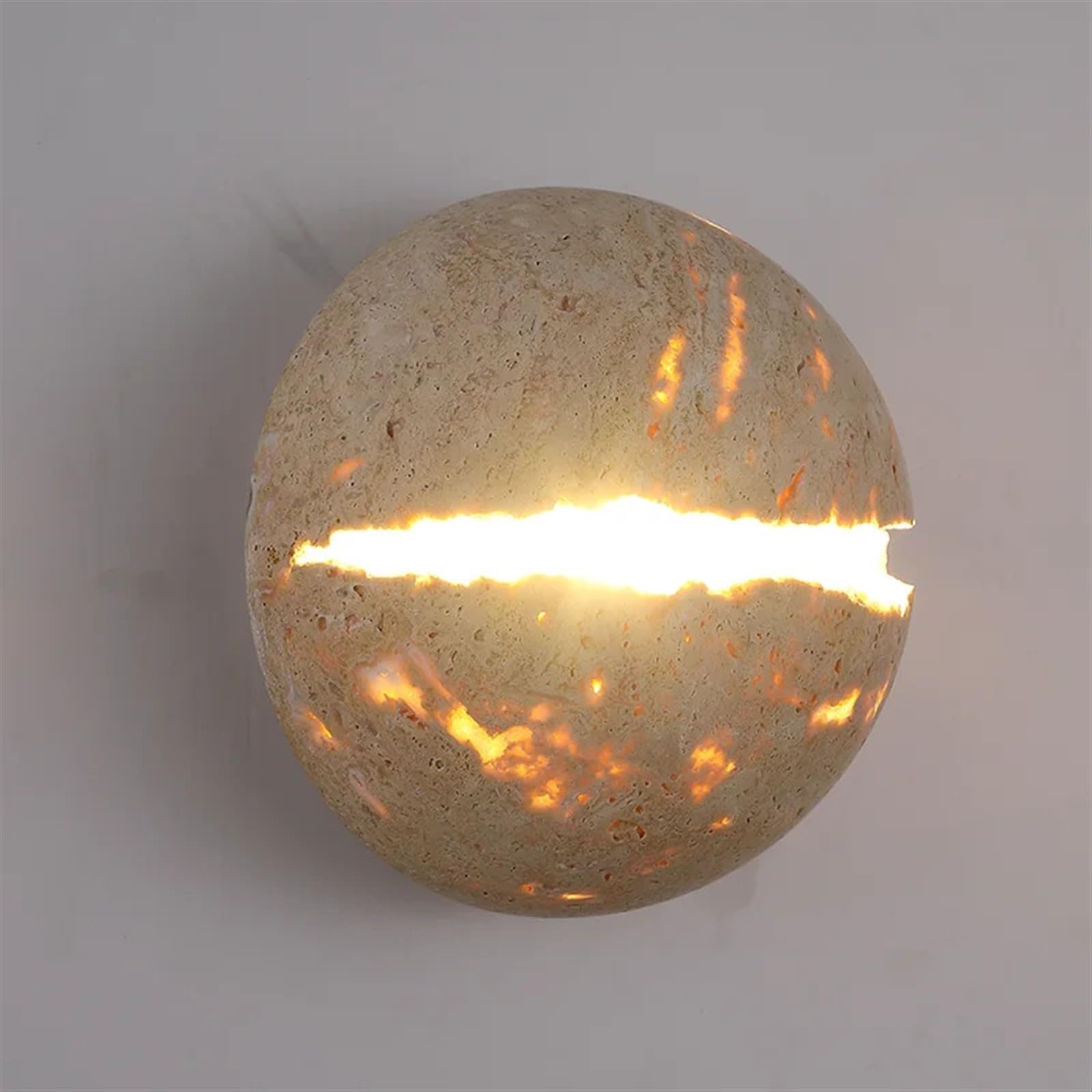 Aplique de pared LED de travertino para crear una atmósfera retro en el pasillo 2