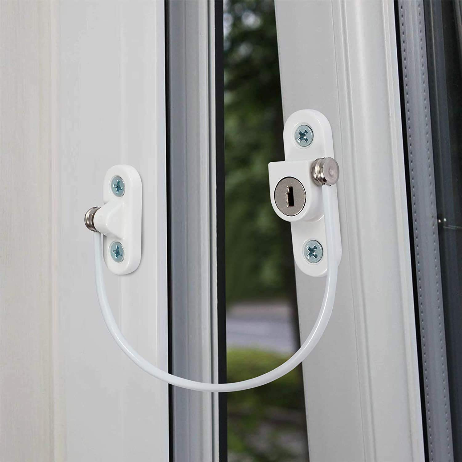 2 pz bambini Finestra porta cavo di sicurezza bambino bambino filo di sicurezza sicurezza sicurezza finestra porta limitatore di sicurezza impedisce furto, con chiavi viti