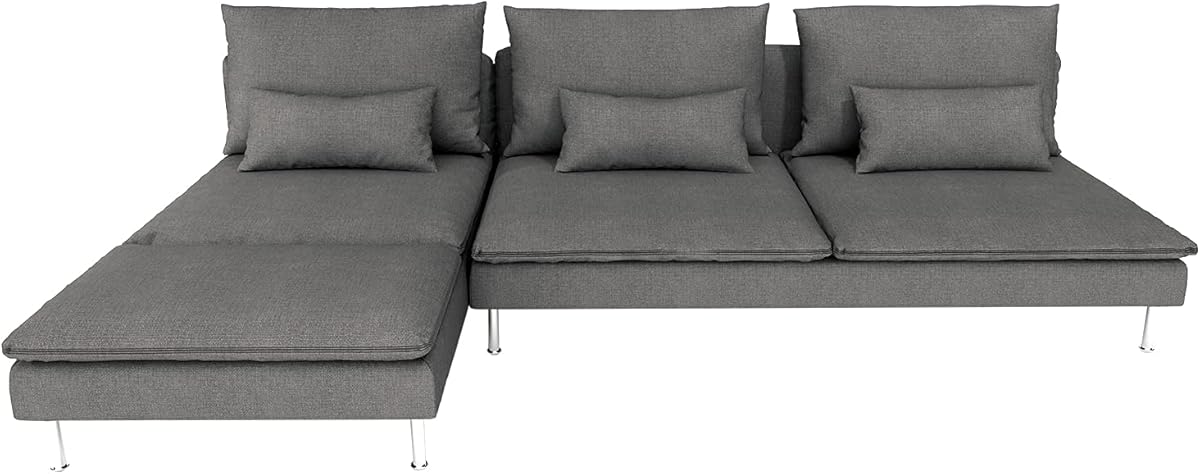CRIUSJA Couch Cover for IKEA Soderhamn 3 Seat Sofa With Chaise - Slipcover for Living Room, Overall Style With Cushion Covers (Customized)