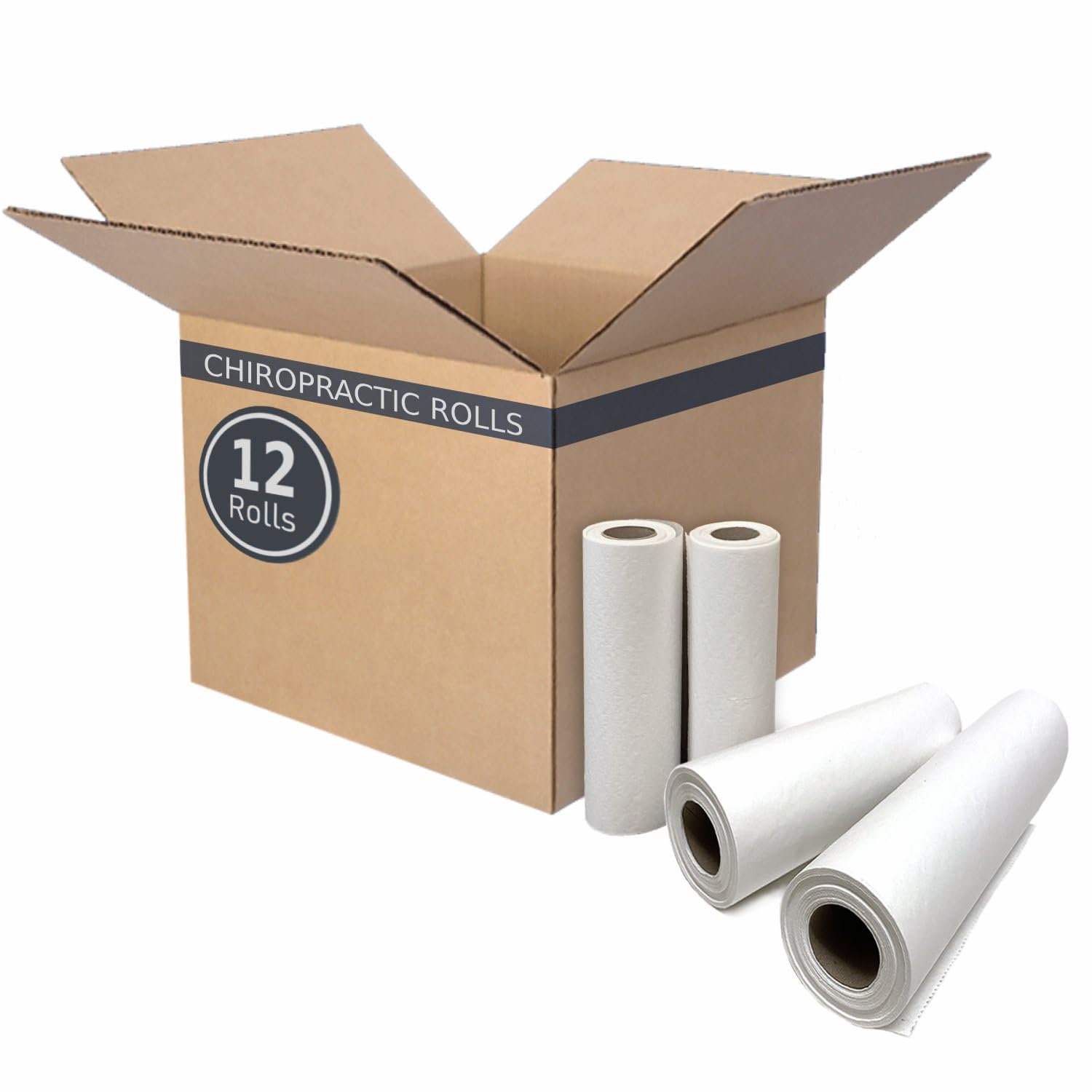 BodyMed Premium Headrest Paper Rolls for Chiropractic Exam Table, Smooth White, 12-Inch x 225-Feet, 12 Rolls – Disposable Paper Rolls for Medical