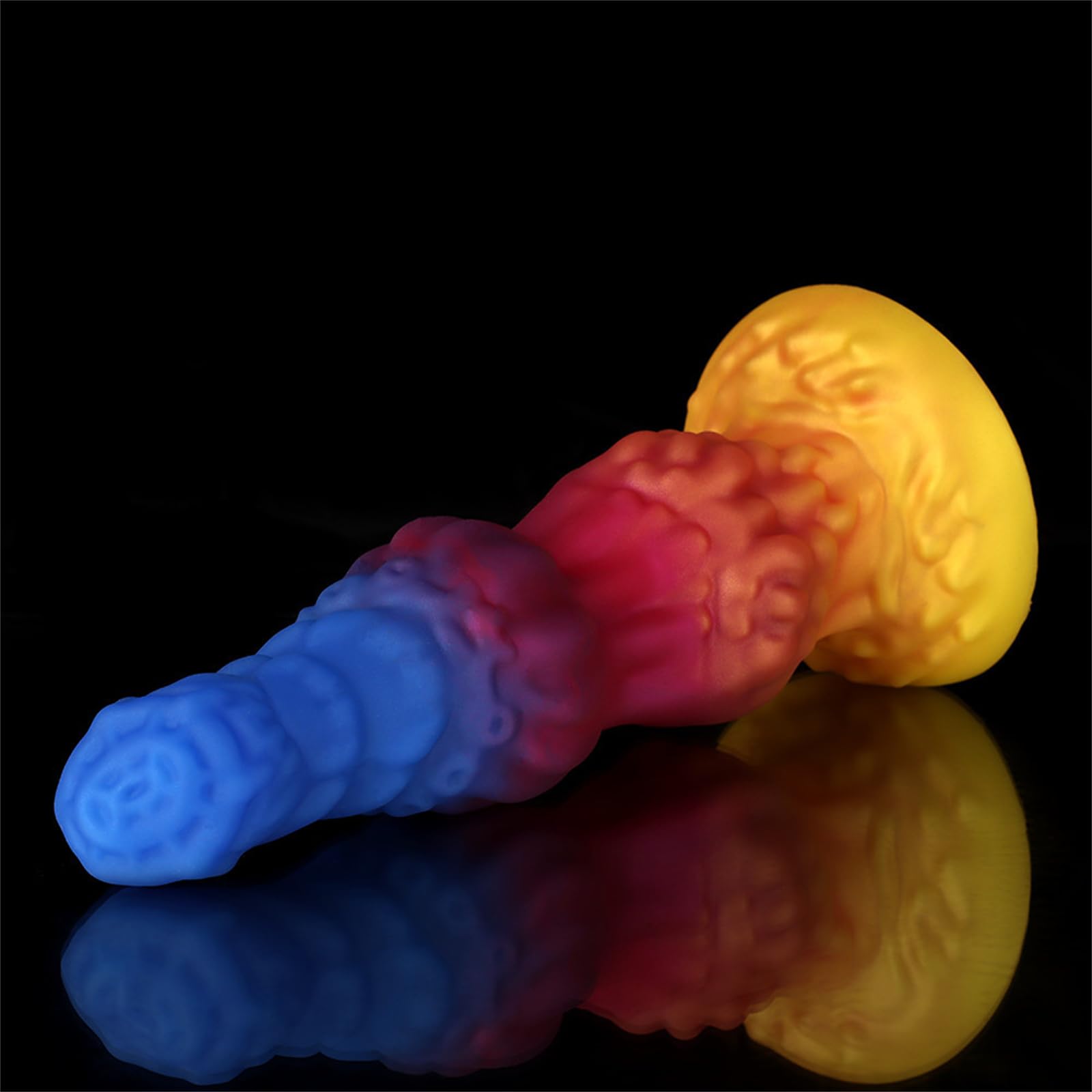 Monster Fantasy Dildo Animale Cane Pene Dildo con Grande Doppio Nodo 5 Misure Plug Anale Silicone Butt Plug Masturbarsi Giocattoli Sessuali for Donne(XL)