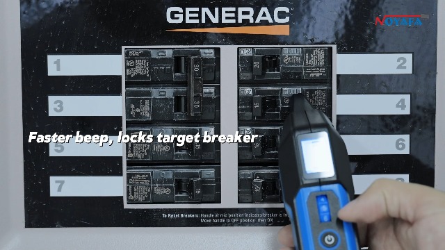 Image of NOYAFA Circuit Breaker Finder with LCD Display and GFCI Outlet