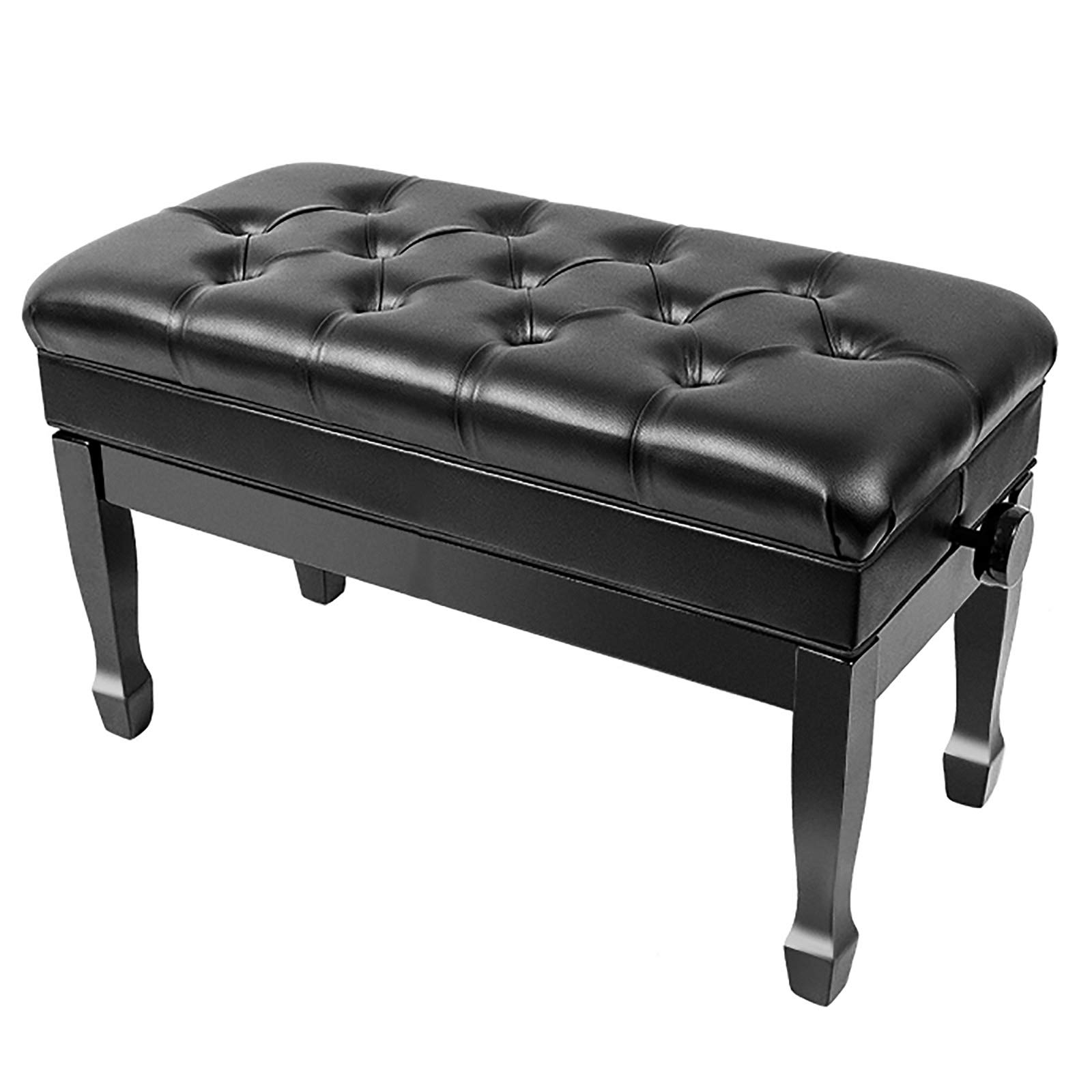 Sgabello per Pianoforte, Tavolo da toeletta, Sgabello Regolabile per Pianoforte Duet, Panca Deluxe con Porta-Musica Solido
