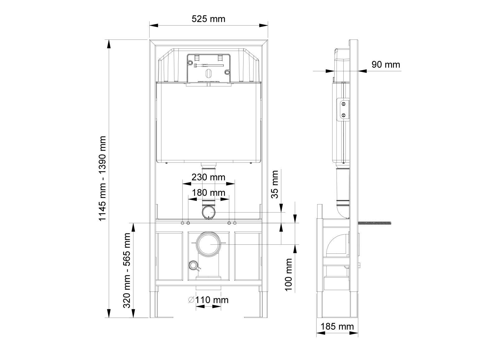 Elemento de pared empotrable para inodoro, elemento de montaje, cisterna empotrable, cisterna de albañilería