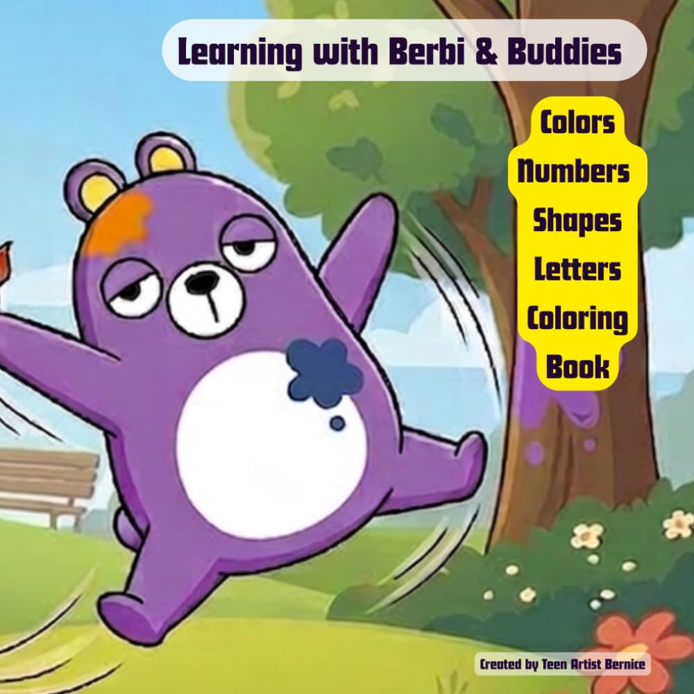 Learning with Berbi & Buddies: Colors, Numbers and Shapes Coloring Book