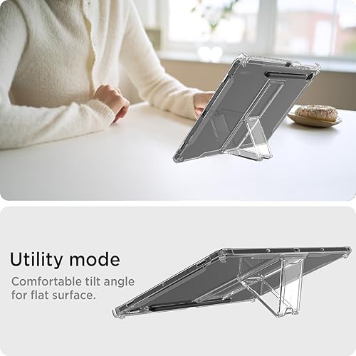 Miniatura 5 de Miimall Funda transparente compatible con Samsung Galaxy Tab S9 con soporte, TPU ultrafina, cobertura completa, cojín de aire, a prueba de golpes,