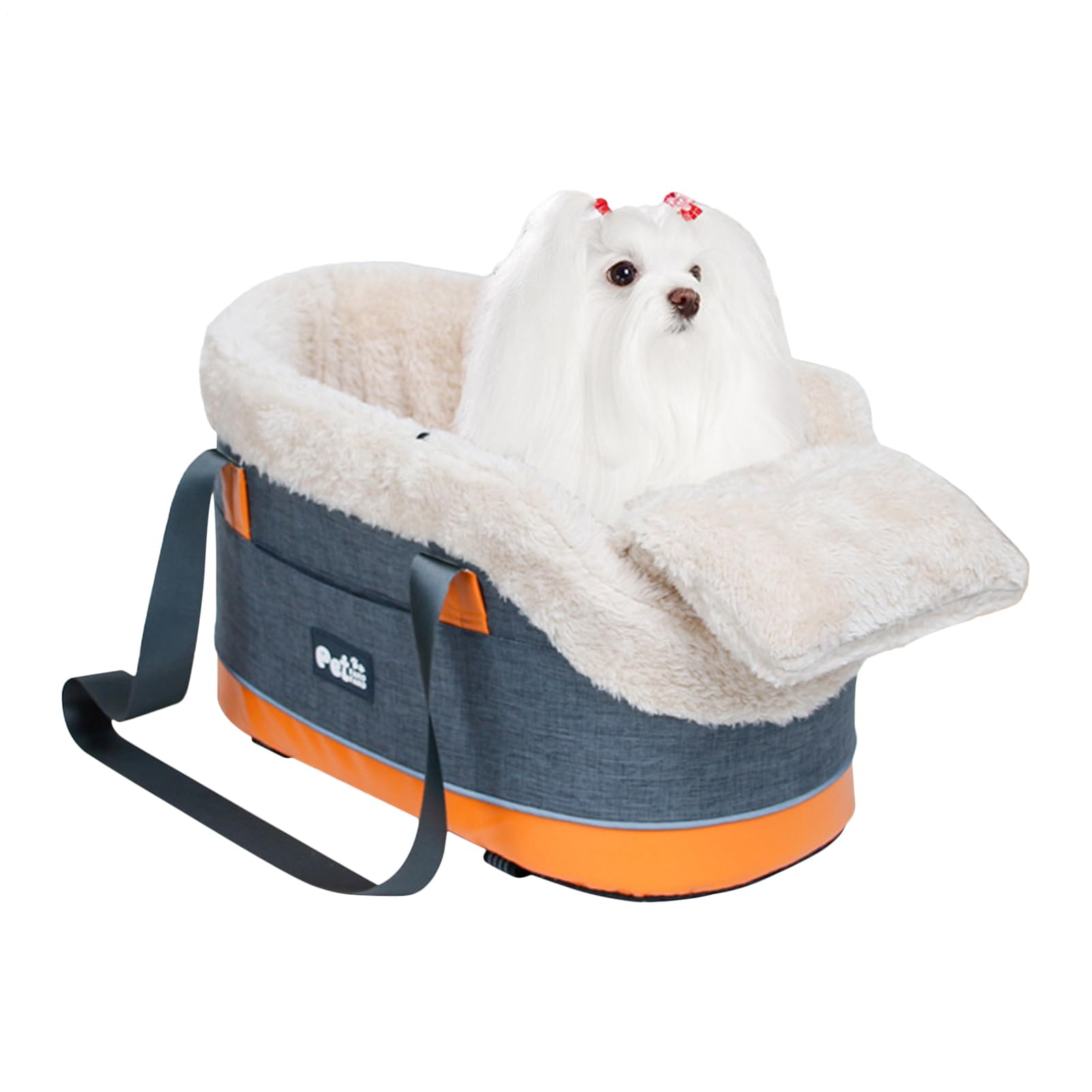 Asiento De Coche Para Consola Central Para Perros - Porta Consola Portátil Para Mascotas | Asiento De Seguridad Para Mascotas Con Correas Ajustables, Bolsillo De Almacenamiento, Bolsa De Viagg
