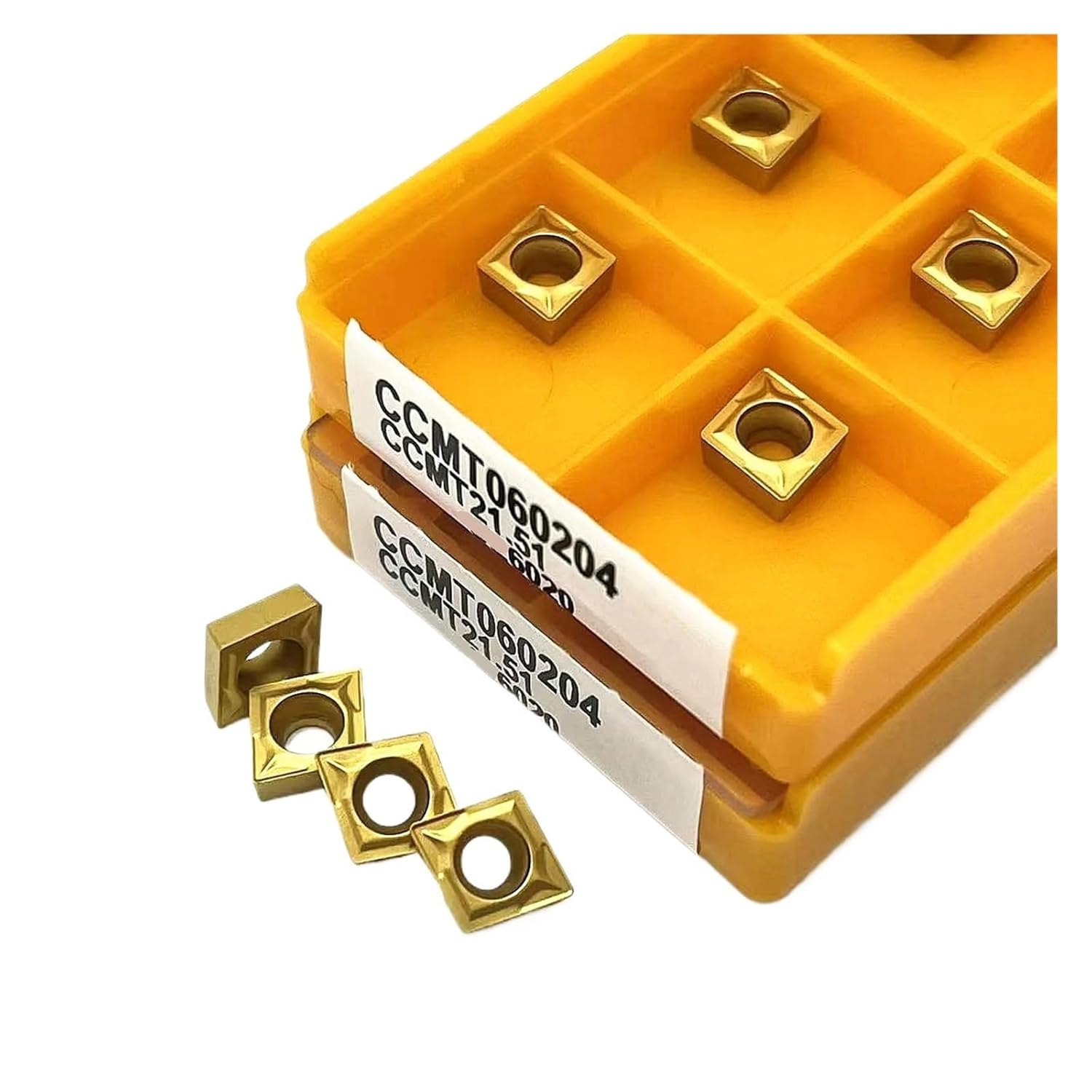 Carbide Turning Inserts 10PCS CCMT060204 6020 Hard Alloy Cutting Tool Lathe External Turning for Stainless Steel