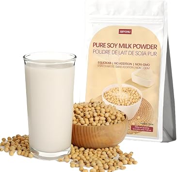 SIJIYUNLI-Pure Soy Milk Powder 200g/7.05oz Zero Sucrose, Low Calorie, Non-GMO. Suitable for The Elderly, Children, Fitness, and Wellness. Contains 10 Packets.