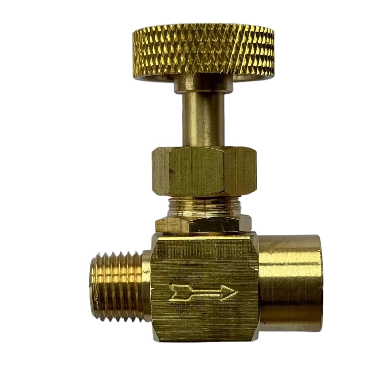 2000 PSI wysokociśnieniowe 1/4 "NPT żeński męski mosiężny zawór igły regulator przepływu wody olej napędowy propan paliwa (żeński do kobiety)