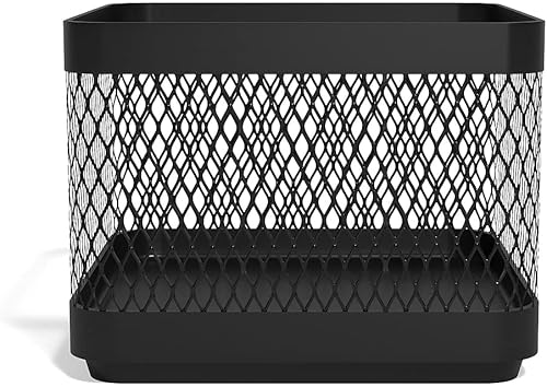 Miniatura 3 de TRU RED Pequeño soporte apilable para accesorios de malla de alambre, negro mate, paquete de 3 (Tr57571-Ccvs)