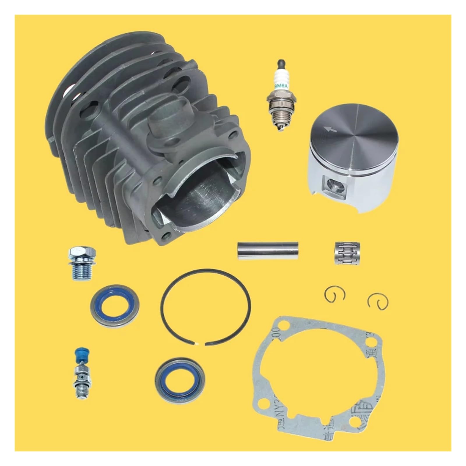 Dingmao Kit de pistón de cilindro 505341305 Compatible con motosierra Rancher Hus 50 50 503168301