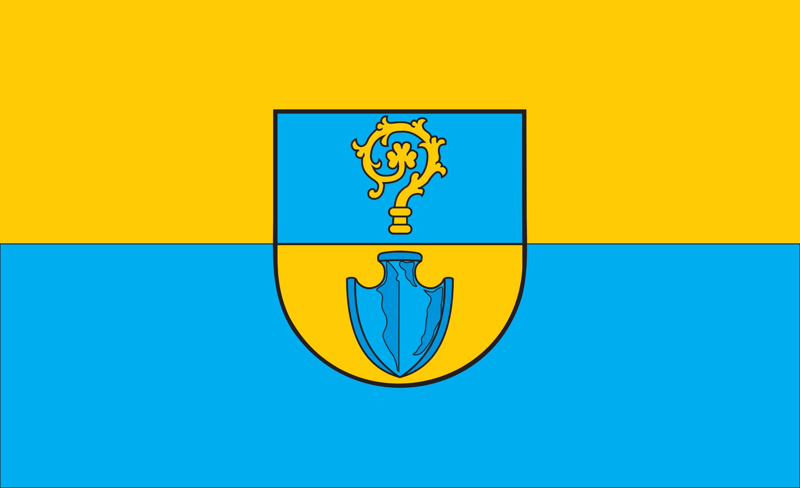 Drapeau Bishofferode, Thuringe, ultra bateau, 120 x 80 cm