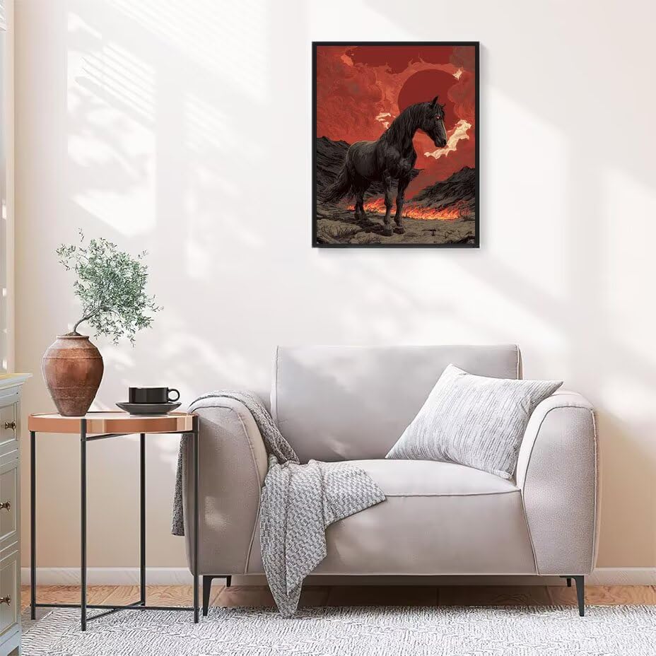 Paint by numbers adult para decorar un cuadro moderno de salon con estetica abstracta de animales 2